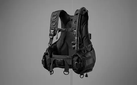 Fotorealistische Studioaufnahme von Taucherjacket zum Thema Scubapro Hydros Pro BCD, klare Lichtfuehrung - Foto: THN