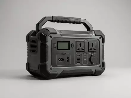 Fotorealistische Studioaufnahme von Powerstation zum Thema EcoFlow DELTA 2 Max, klare Lichtfuehrung - Foto: THN