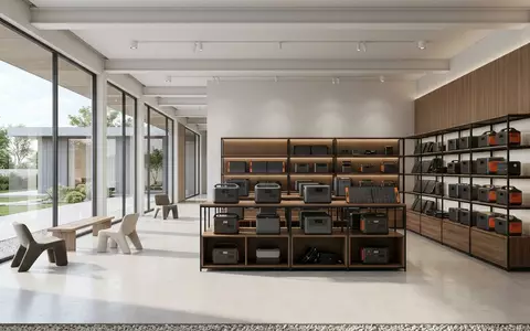 Architektur-Render im Elektronikgeschaeft mit Powerstation zum Thema EcoFlow DELTA 2 Max, neutrales Tageslicht - Foto: THN