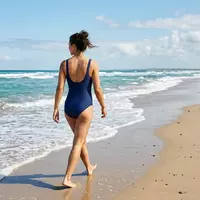 Fotorealistische Studioaufnahme von Badeanzug zum Thema Roxy Damen Badeanzug Active, klare Lichtfuehrung - Foto: THN