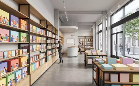 Architektur-Render im Brettspielladen mit Kartenspiel zum Thema Exploding Kittens NSFW, neutrales Tageslicht - Foto: THN