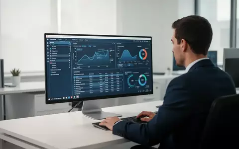 Ein IT-Administrator arbeitet an einem modernen Computerarbeitsplatz in einem hellen, minimalistischen Büro. - Foto: über boerse-global.de