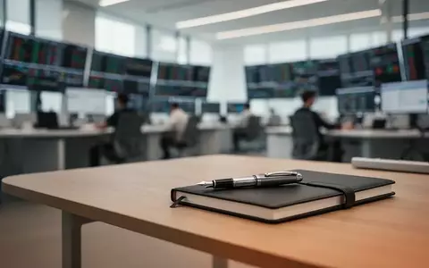 Ein minimalistischer Schreibtisch mit einem Füllfederhalter und einem Notizbuch in einem professionellen Büro. - Foto: über boerse-global.de