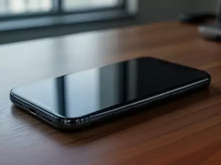 Ein modernes Smartphone liegt auf einem Schreibtisch in einem professionell beleuchteten Büro. - Foto: über boerse-global.de
