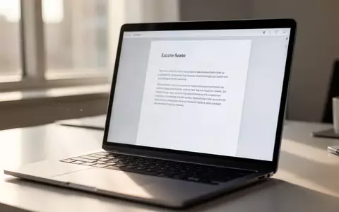 Ein moderner Laptop mit einem Textdokument auf dem Bildschirm in einer hellen, professionellen Büroumgebung. - Foto: über boerse-global.de