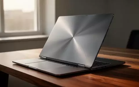 Ein moderner, minimalistischer Arbeitsplatz mit einem aufgeklappten Laptop auf einem Holztisch bei natürlichem Licht. - Foto: über boerse-global.de