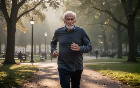 Ein älterer Mann beim Joggen in einem sonnigen Park als Symbol für die präventive Wirkung von Freizeitsport. - Foto: über boerse-global.de