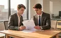 Ein junger Berufseinsteiger liest konzentriert einen Arbeitsvertrag an einem hellen Schreibtisch in einem modernen Büro. - Foto: über boerse-global.de