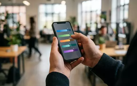 Nahaufnahme eines Smartphones in den Händen einer Person, das ein Einstellungsmenü mit statistischen Balkendiagrammen zeigt. - Foto: über boerse-global.de