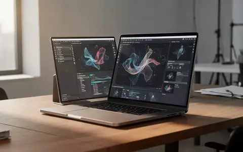 Ein moderner, minimalistischer Arbeitsplatz mit einem Laptop auf einem Holztisch bei natürlichem Tageslicht. - Foto: über boerse-global.de