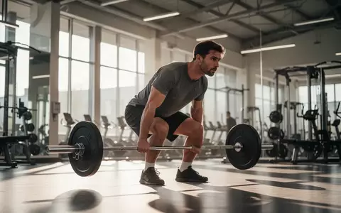 Eine Person beim Krafttraining mit einer Langhantel in einem modernen Fitnessstudio. - Foto: ĂĽber boerse-global.de