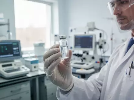 Medizinischer Experte in einem klinischen Labor bei der Untersuchung einer Probe im Kontext der Gefäßgesundheit. - Foto: über boerse-global.de