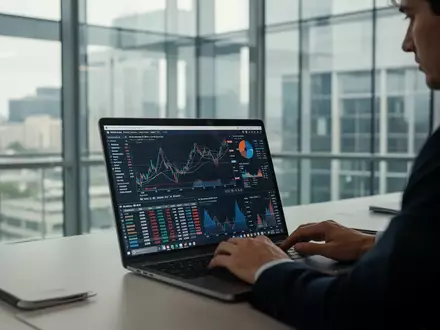 Professionelle Büroumgebung mit einem Laptop zur nachhaltigen Unternehmensberichterstattung und EU-Taxonomie-Daten. - Foto: über boerse-global.de