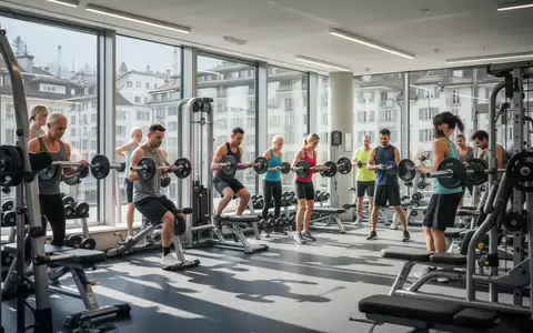 Menschen trainieren individuell in einem modernen, hellen Fitnesscenter. - Foto: über boerse-global.de