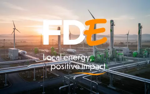Moderne Wasserstoff-Infrastrukturanlage in einer weiten Landschaft bei Sonnenaufgang als Symbol für Energiewende. - Foto: über boerse-global.de