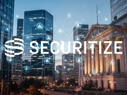 Abstrakte Darstellung von Blockchain-Technologie und traditionellen Finanzmärkten in einer modernen Architektur. - Foto: über boerse-global.de