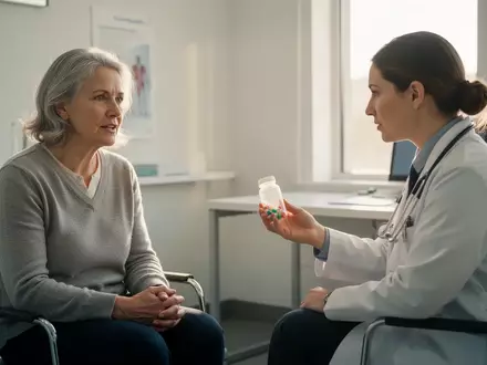 Ein Patient im Gespräch mit einem Arzt in einer hellen medizinischen Praxis während einer Beratung. - Foto: über boerse-global.de