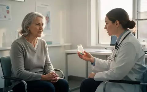 Ein Patient im Gespräch mit einem Arzt in einer hellen medizinischen Praxis während einer Beratung. - Foto: über boerse-global.de