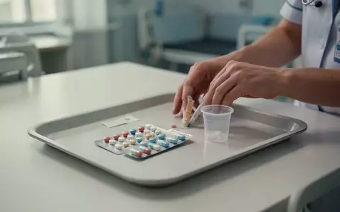 Hände einer Pflegekraft beim Vorbereiten von Medikamenten auf einem Tablett in einer modernen Pflegeeinrichtung. - Foto: über boerse-global.de