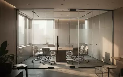 Modernes, minimalistisches Bürointerieur mit Glaswänden und hellem Tageslicht in einer Finanzumgebung. - Foto: über boerse-global.de