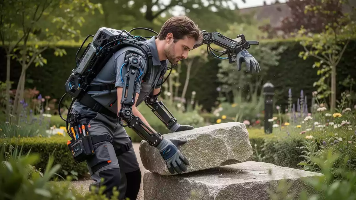 hTRIUS BionicBack: Passives Exoskelett für den GaLaBau