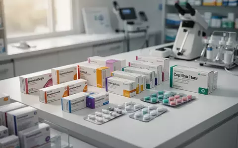 Nahaufnahme von Medikamentenpackungen und Blisterstreifen auf einer sauberen Apothekentheke bei natürlichem Licht. - Foto: über boerse-global.de