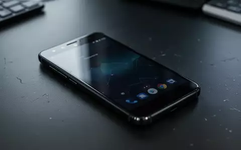 Ein modernes Android-Smartphone liegt auf einem dunklen Bürotisch in einer realistischen, dokumentarischen Aufnahme. - Foto: über boerse-global.de