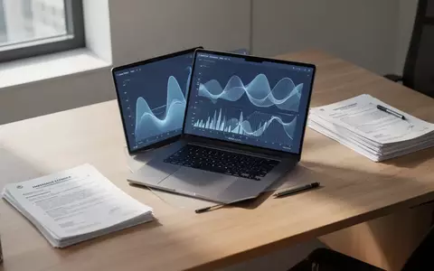 Moderner Büroarbeitsplatz mit Laptop und Dokumenten als Symbol für die datenschutzkonforme Nutzung von KI-Systemen. - Foto: über boerse-global.de
