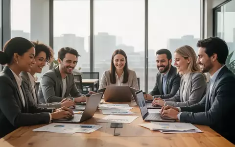 Ein professionelles Team in einem modernen Büro, das eine positive und stabile Arbeitsumgebung für Mitarbeiter zeigt. - Foto: über boerse-global.de