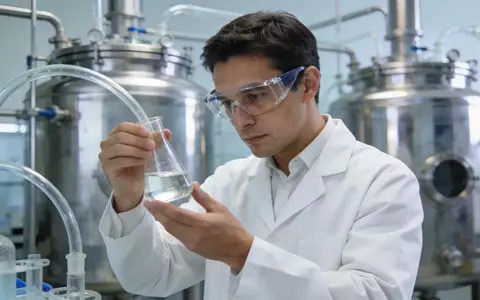 Wissenschaftler in einem modernen Labor bei der Arbeit an der Produktion pharmazeutischer Wirkstoffe. - Foto: über boerse-global.de