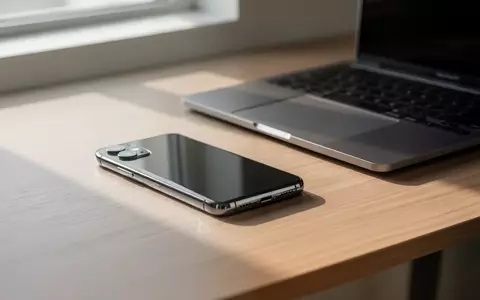 Ein modernes Smartphone und ein Laptop auf einem Holztisch bei natürlichem Tageslicht. - Foto: über boerse-global.de
