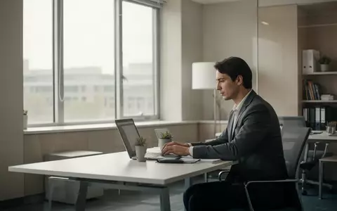 Ein professioneller Mitarbeiter an einem modernen Schreibtisch in einem hellen Büro. - Foto: über boerse-global.de