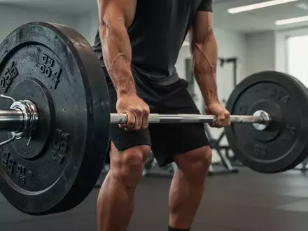 Eine Person beim Krafttraining mit einer Langhantel in einem modernen Fitnessstudio. - Foto: über boerse-global.de