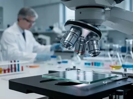 Ein Wissenschaftler arbeitet in einem modernen medizinischen Labor an einem Mikroskop zur Erforschung von Entzündungsprozessen. - Foto: über boerse-global.de