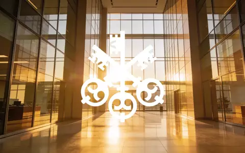 Abstrakte Darstellung einer modernen Finanzwelt mit goldenem Licht, das Wachstum und institutionelle Stabilität symbolisiert. - Foto: über boerse-global.de