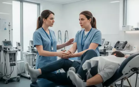 Ein Physiotherapeut bei der Arbeit mit einem Patienten in einer modernen, hellen Praxisumgebung. - Foto: über boerse-global.de