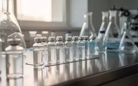 Nahaufnahme von Laborgeräten und Glasfläschchen in einer sauberen, professionellen pharmazeutischen Umgebung. - Foto: über boerse-global.de