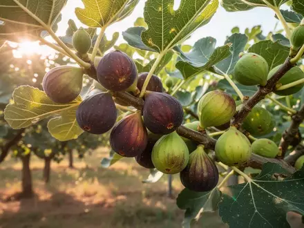 Reife Feigen an einem Baum in einem sonnendurchfluteten Obstgarten in der Pfalz. - Foto: über boerse-global.de
