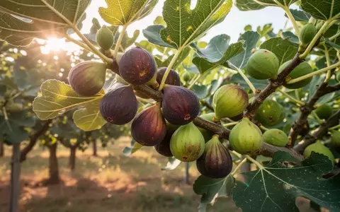 Reife Feigen an einem Baum in einem sonnendurchfluteten Obstgarten in der Pfalz. - Foto: über boerse-global.de