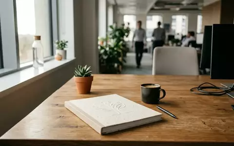 Ein Nachhaltigkeitsbericht liegt auf einem Holztisch in einem hellen, modernen Büro. - Foto: über boerse-global.de