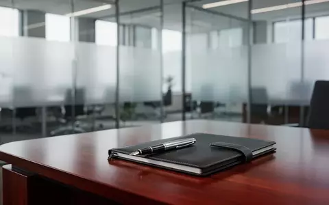 Ein minimalistischer, moderner Büroarbeitsplatz mit einem Füllfederhalter und Notizbuch bei natürlichem Tageslicht. - Foto: über boerse-global.de