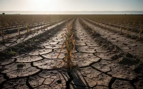 Trockenes, rissiges Ackerland unter sengender Sonne, das die Auswirkungen klimatischer Extremwetterlagen verdeutlicht. - Foto: über boerse-global.de
