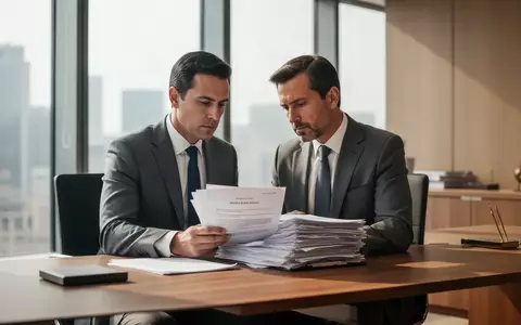 Ein fokussierter Manager in einem modernen Büro betrachtet vertrauliche Vertragsunterlagen auf seinem Schreibtisch. - Foto: über boerse-global.de