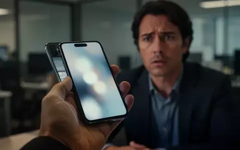 Eine Person hält ein Smartphone in der Hand, während sie besorgt in einem Büro sitzt, was die Gefahr von Telefonbetrug symbolisiert. - Foto: über boerse-global.de