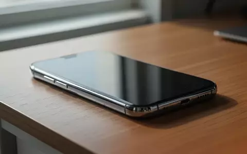 Ein modernes Smartphone liegt auf einem Holztisch in einer hellen, professionellen Büroumgebung. - Foto: über boerse-global.de