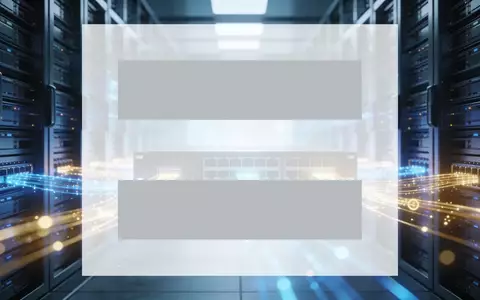 Abstrakte Darstellung einer futuristischen Serverumgebung und KI-Technologie in blauem und goldenem Licht. - Foto: über boerse-global.de