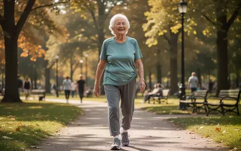 Eine ältere Person beim entspannten Spaziergang in einem sonnigen Park zur Förderung der kognitiven Gesundheit. - Foto: über boerse-global.de