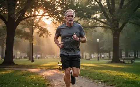 Eine Person joggt in einem sonnendurchfluteten Park, was den positiven Effekt von körperlicher Freizeitaktivität symbolisiert. - Foto: über boerse-global.de