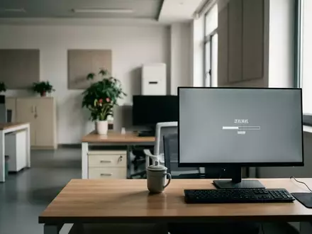 Ein moderner Computerarbeitsplatz in einer chinesischen Behörde während eines System-Herunterfahrens. - Foto: über boerse-global.de