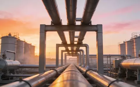 Moderne industrielle Wasserstoff-Produktionsanlage im Licht der Morgendämmerung. - Foto: über boerse-global.de